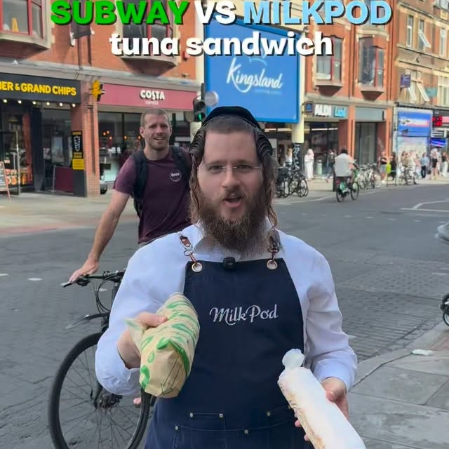 MilkPod's street taste test reel — Subway vs MilkPod tuna sandwich